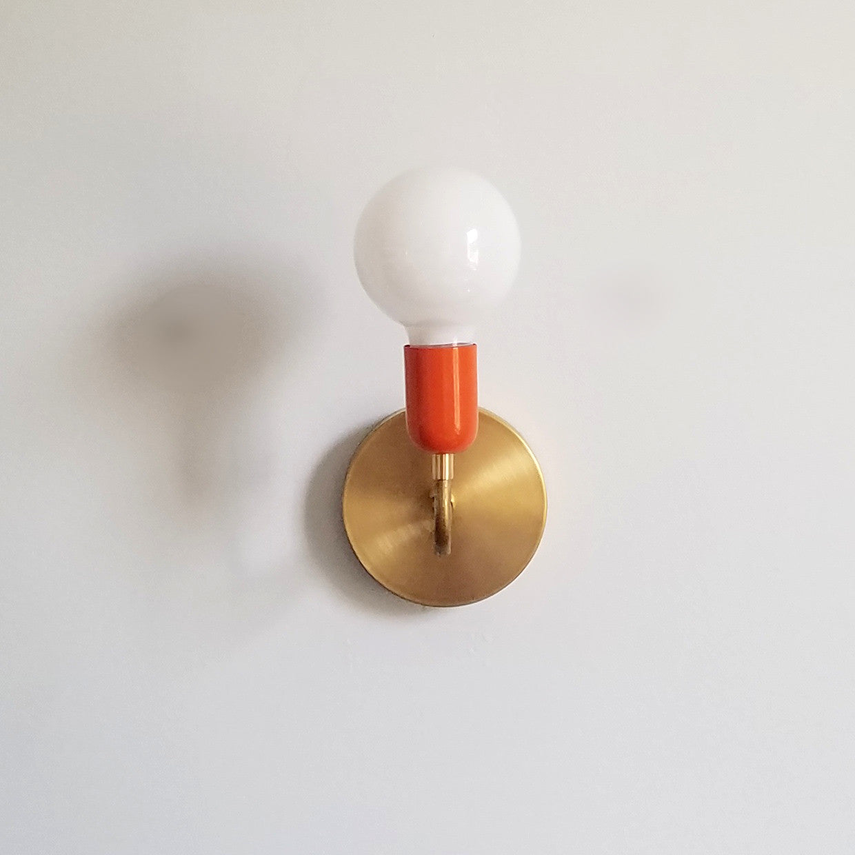 Boho Brass Wall Sconce - Colorful Accent for Bedroom & Hallway Spaces